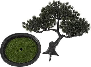IWOWHERO Árbol Bonsái De Artificial Decoración Maceta para Oficina y Escritorio Planta Sin Símbolo De Longevidad y Prosperidad