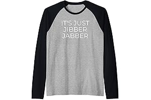 FUNNY JIBBER JABBER GIBBERISH FAST TALKER NONSENSE FOOLISH Raglan Baseball Tee 