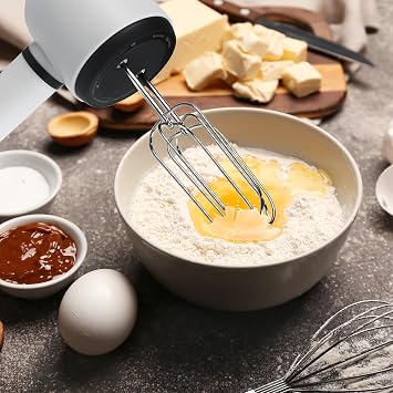 3 Speed Hand Mixer with Flex Edge Beaters | Auto-Scrape Design for Baking