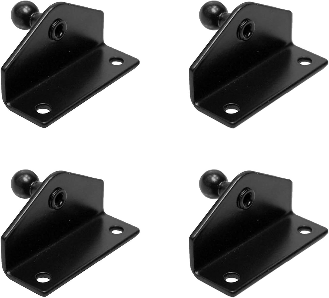 10mm BallStud Brackets (4 Pack) (2"L x 0.75"W x 1.125"H) Black PowderCoating