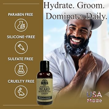 OKAY Men's Beard Moisturizing Lotion, 4 Ounce
