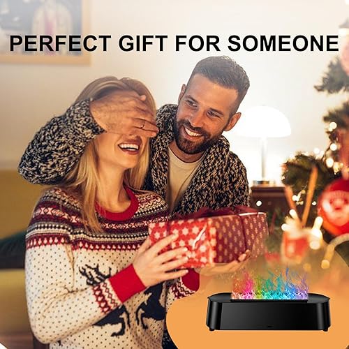 Miniatura 7 de Humidificador difusor de fuego de llama colorida con control remoto, aceites esenciales ultrasilenciosos, difusores de aromaterapia para habitación