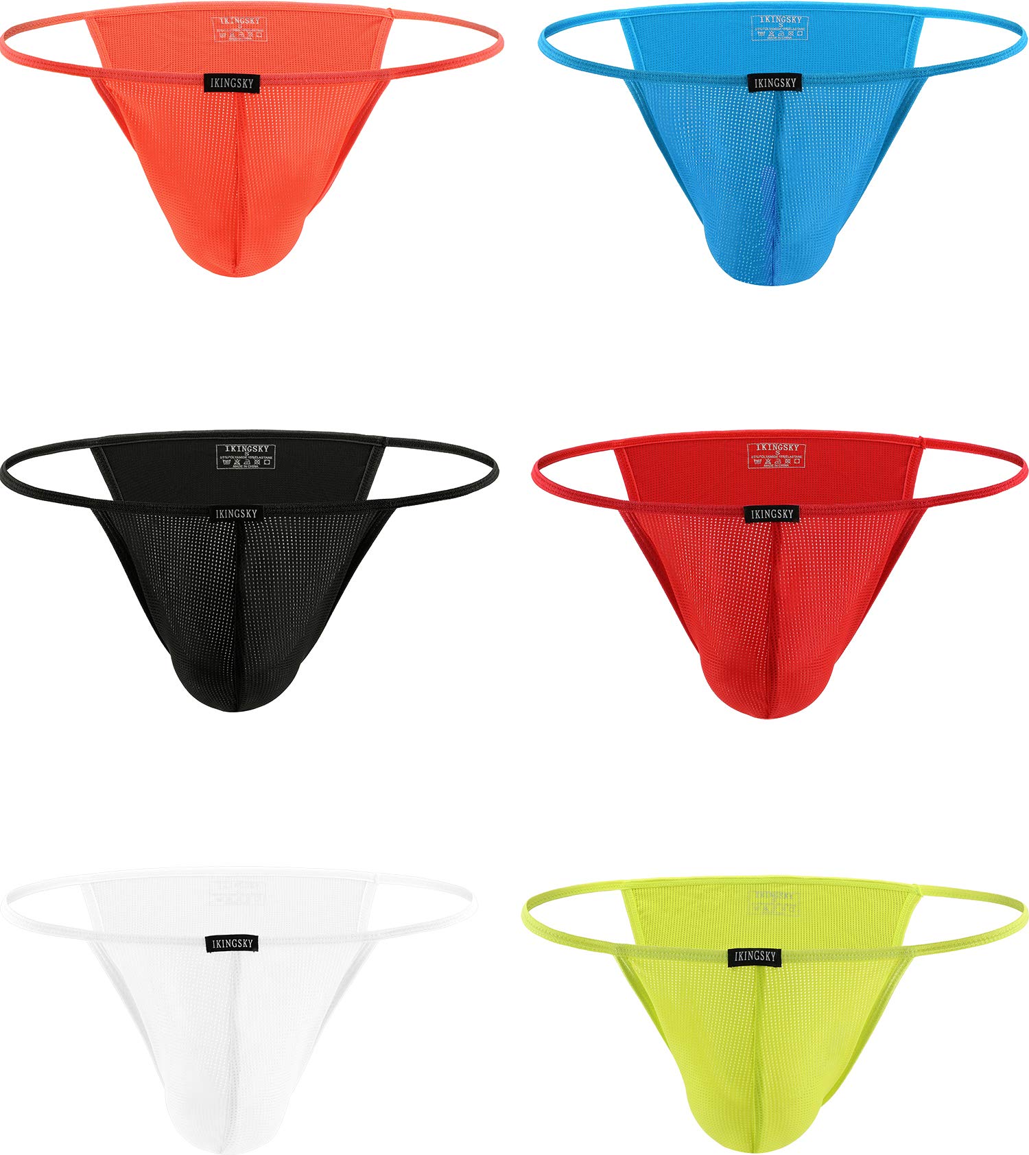 iKingsky Men's High-leg Opening Bikini Underwear Sexy Brazilian Back Mens Underwear