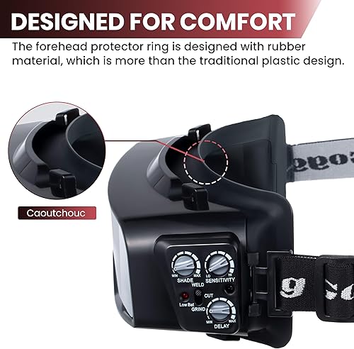 Miniatura 3 de Meonum Gafas de soldadura de oscurecimiento automático, casco de soldadura oscurecimiento automático con sombra ancha 45-99-13, trabajo de