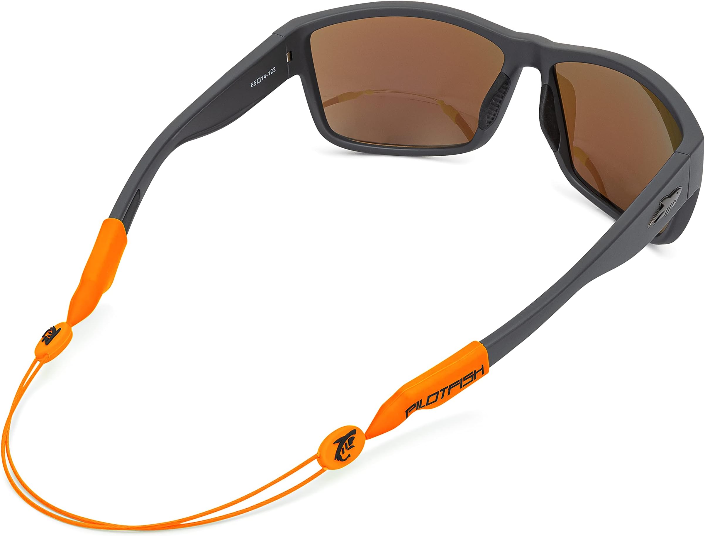 Pilotfish No Tail Adjustable Eyewear Retainer Cable Strap: Sunglasses, Eyeglasses, Glasses (16 Inch, Blaze Orange)
