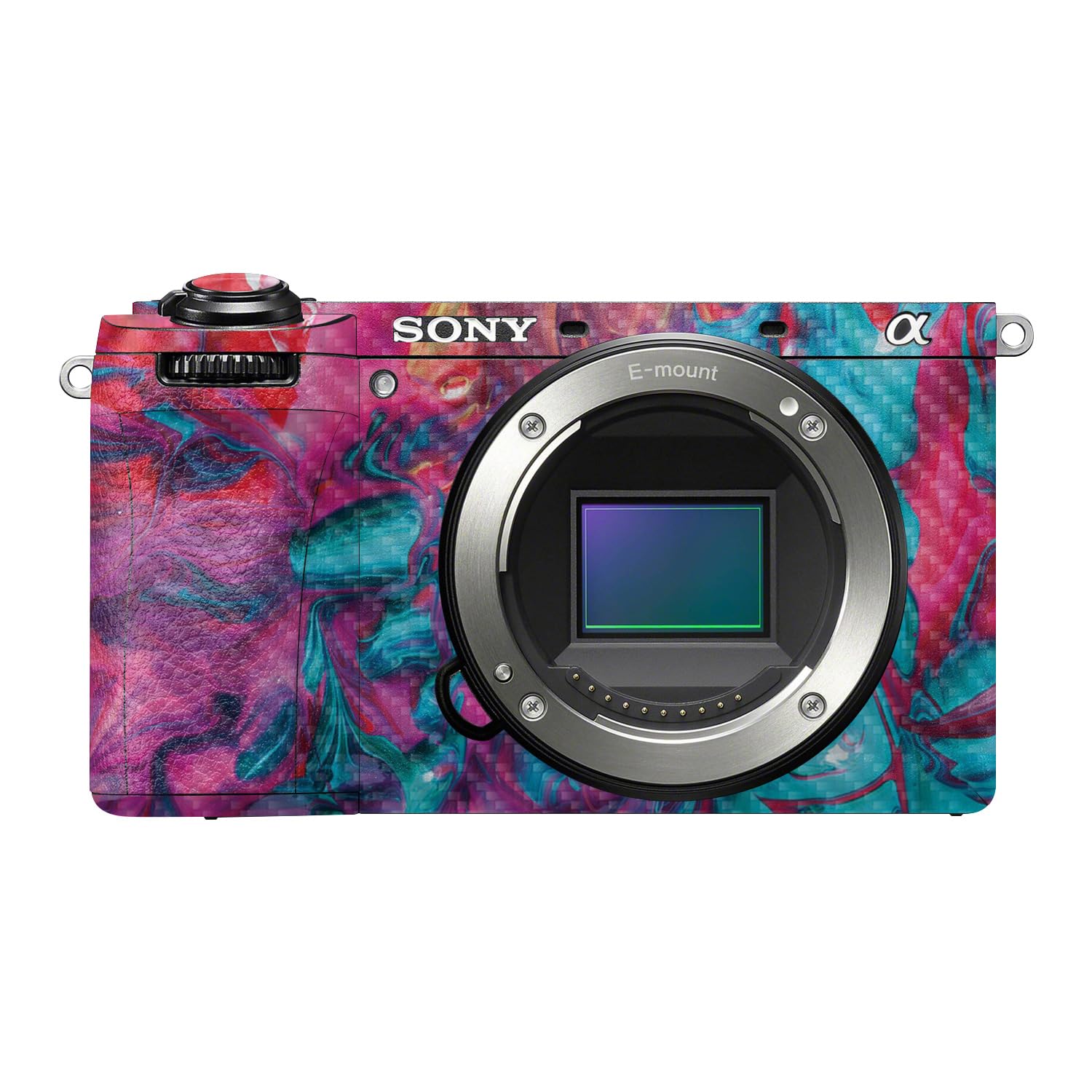 Carbon Fiber Camera Skin Compatible with Sony A6700 Mirrorless Camera (2023) - Paint Party - Premium 3M Vinyl Protective Wrap Decal Cover - Easy to Apply | Crafted in the USA by MightySkins