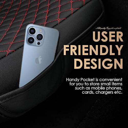 Miniatura 3 de Achiou Fundas de asiento delantero de automóvil de 2 piezas, juego universal de fundas de asiento delantero de automóvil, protector de asiento de