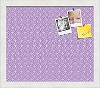 Vista 7 de PinPix Tablero de anuncios de corcho de 12 x 12 pulgadas. Este tablero decorativo enmarcado viene con diseño de círculos B W y un marco blanco