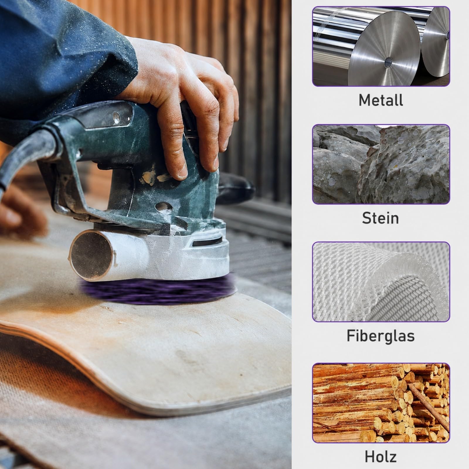 12 Stück Streifenscheiben für Winkelschleifer, 115mm Hochleistungs und Bruchsichere Reinigungsscheibe, Lackentferner Schleifräder für Metall, Holz, Beton, Kunststoff