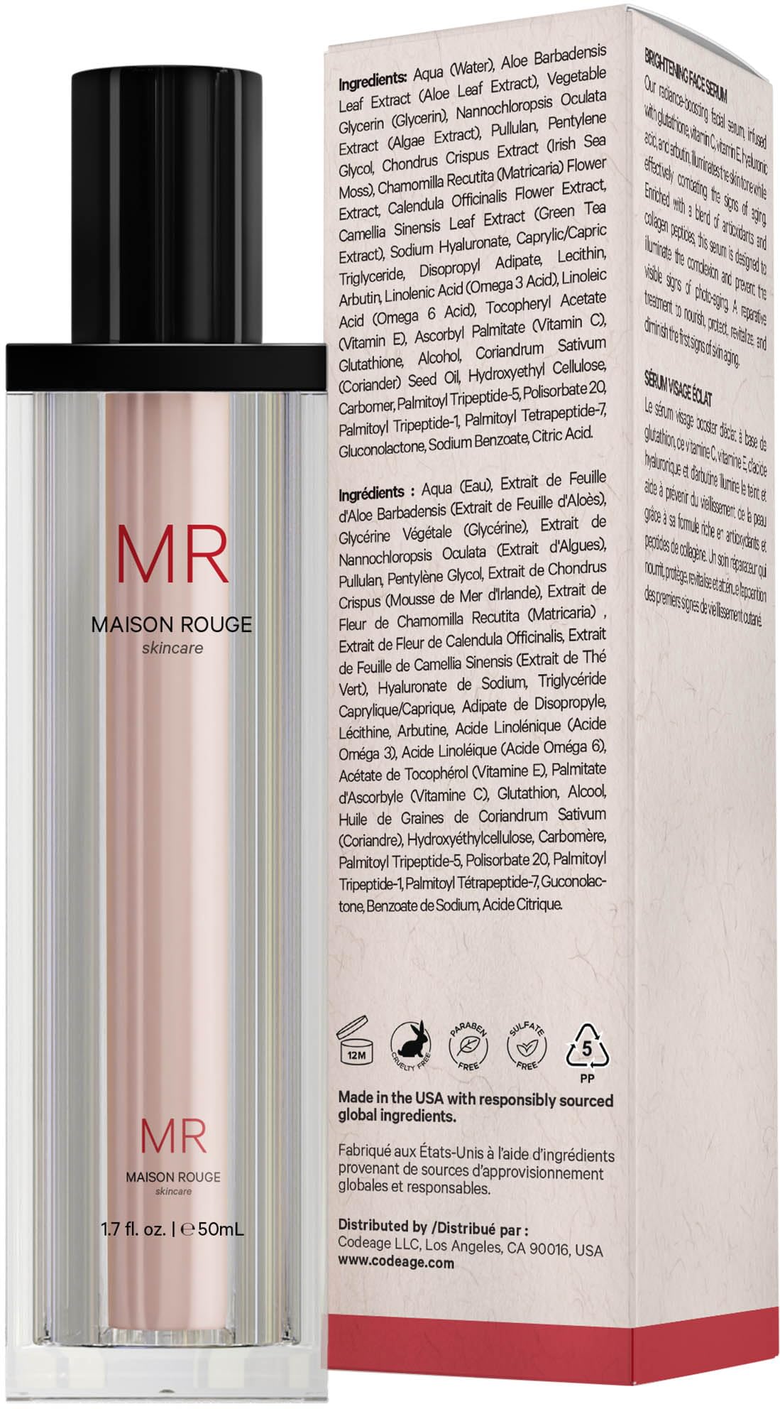 Amazon.com: Maison Rouge Brightening Face Serum by Codeage
