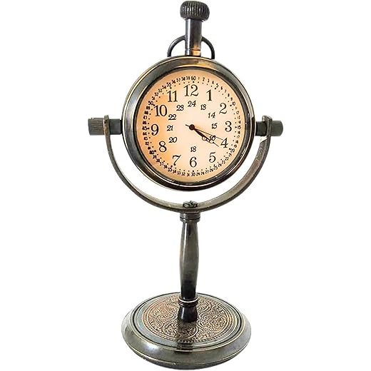 Vintage Brass Table Clock