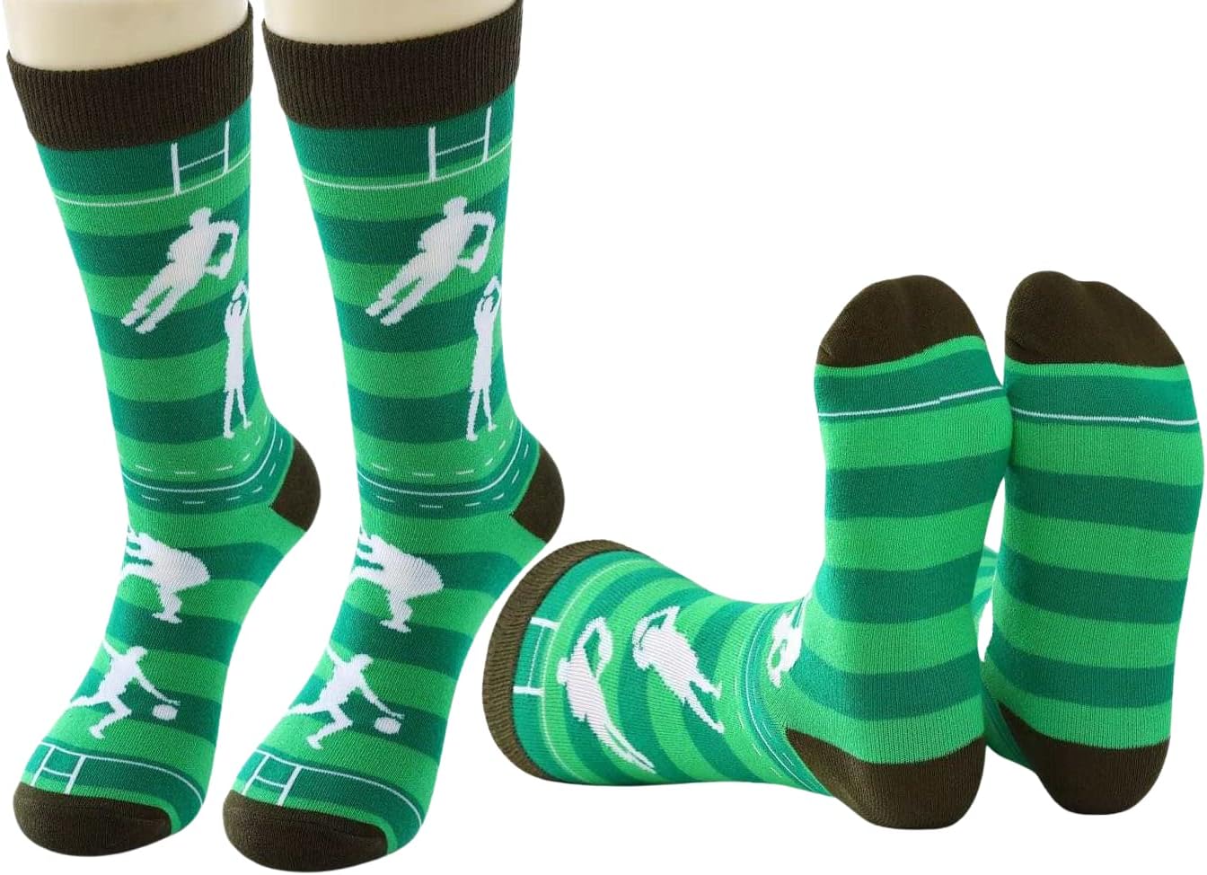 Funny Football Rugby themed socks for men, novelty gift fathers day birthday