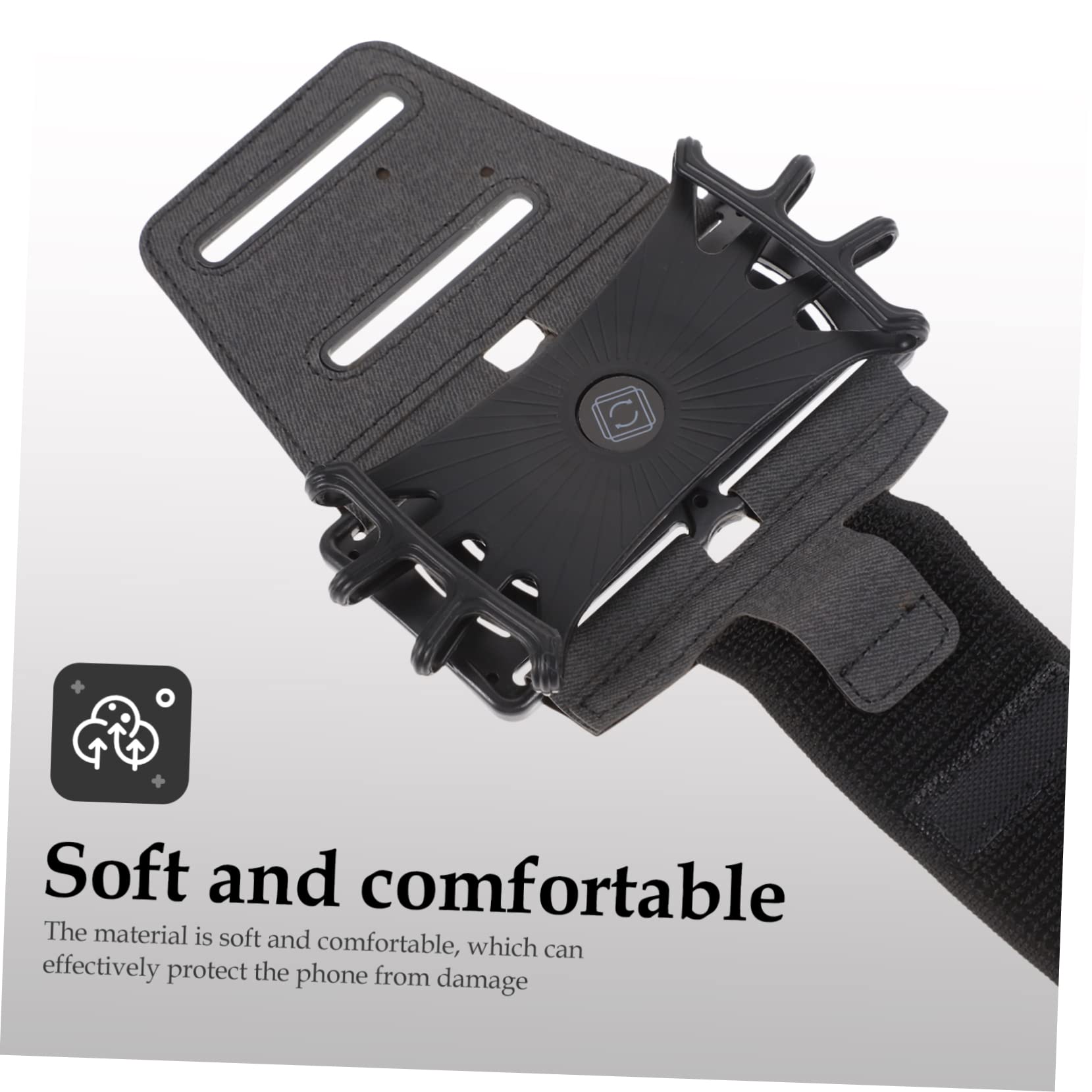 Gatuida Brazalete para Teléfono Móvil Diseño Giratorio y Material de Nylon y Silicona, Soporte Flexible para Correr y Senderismo, Protección y Acceso Táctil Directo