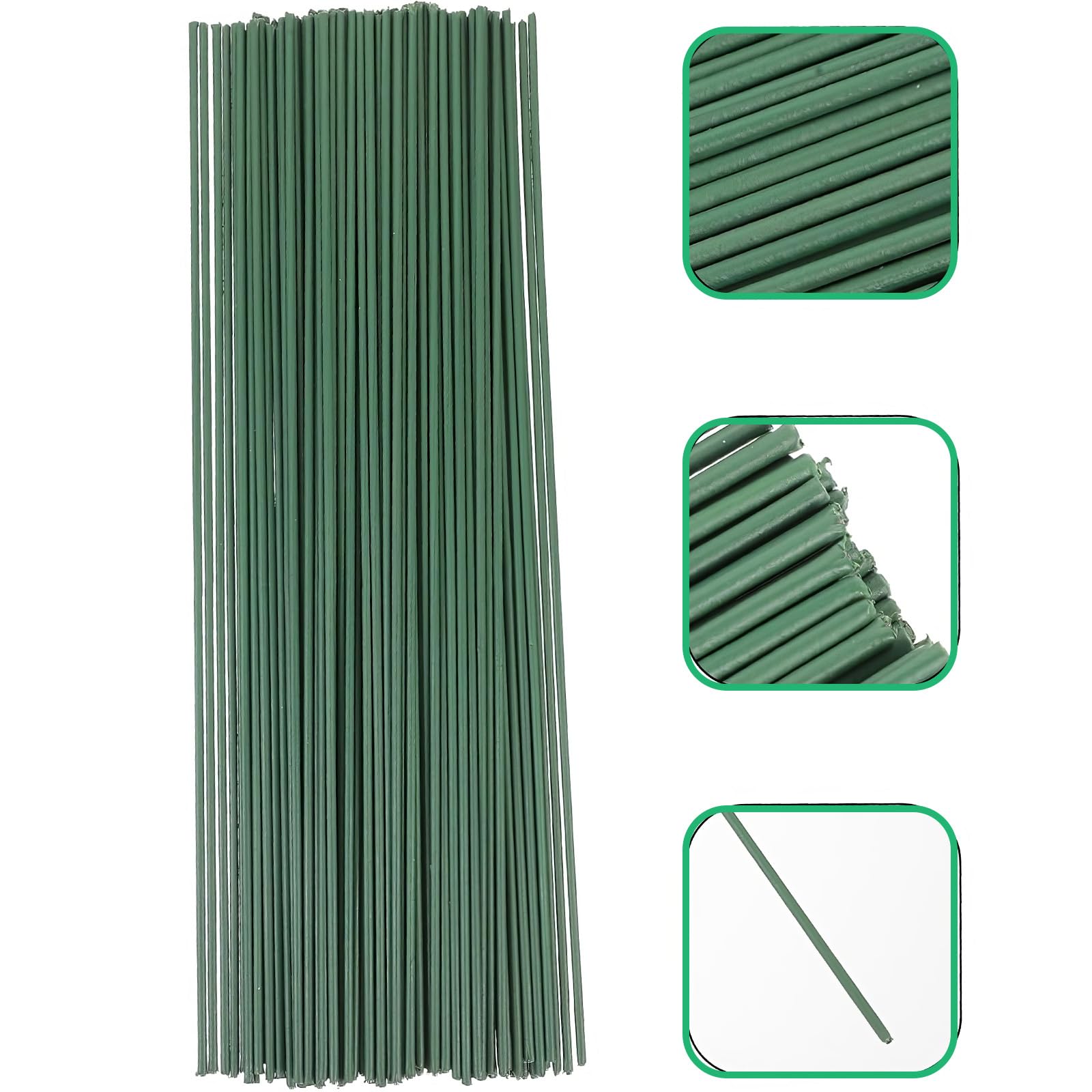 DHWEKU Fil De Fleurs Vert Foncé - 50 PCS Tige Florale Artificielle 30cm Pour Créations DIY
