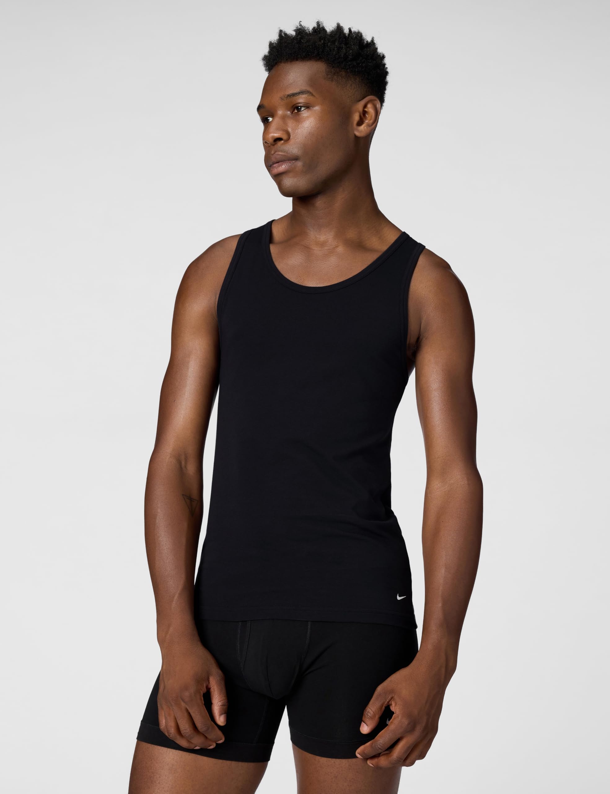 Nike All Day Cotton Stretch Tank Undershirts (2-Pack) Lot de 2 débardeurs Extensibles en Coton pour Toute la journée Homme (Lot de 2)