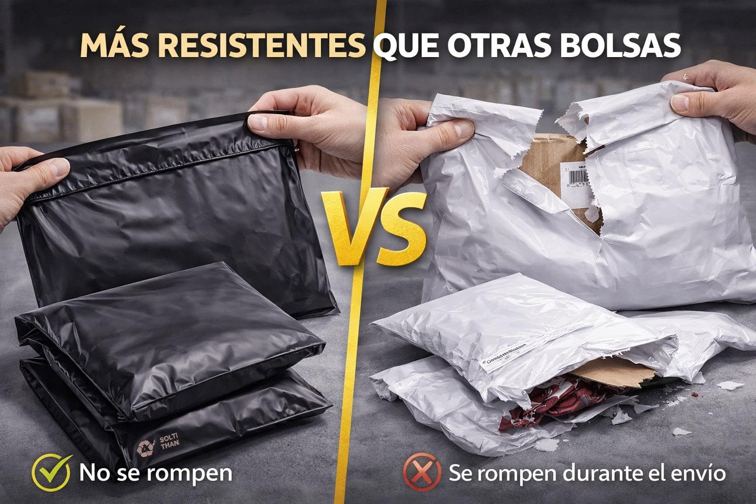 Bolsas para Envíos de Plástico Opaco de Alta Resistencia | (100 uds) Packaging para E-commerce y Mensajería | Sobres de Envío Autoadhesivos | Kit Multiusos de Embalaje para Envíos (35 x 41)
