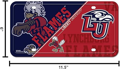 Miniatura 19 de NCAA etiqueta de metal para auto, negro