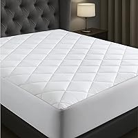 Niagara Cotton Queen Mattress Pad 60x80 - Cooling Breathable Ultra Plush Protector Fits 20" Deep Mattresses