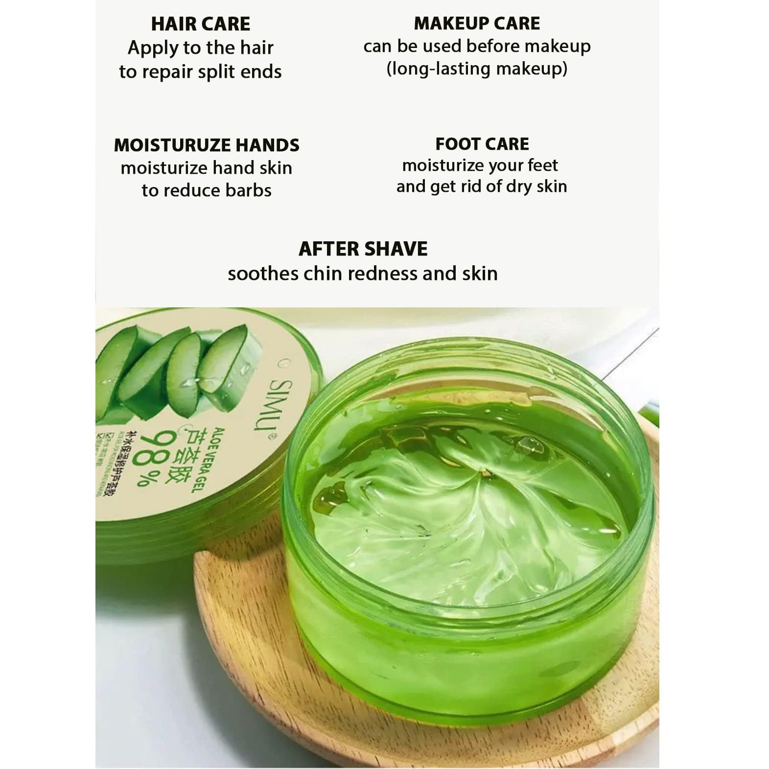 Aloe Vera Gel Moisturizing and Delicate Skin Care SIMU Aloe gel 98% For  Face Cream 300g. : Buy Online at Best Price in KSA - Souq is now Amazon.sa:  Beauty