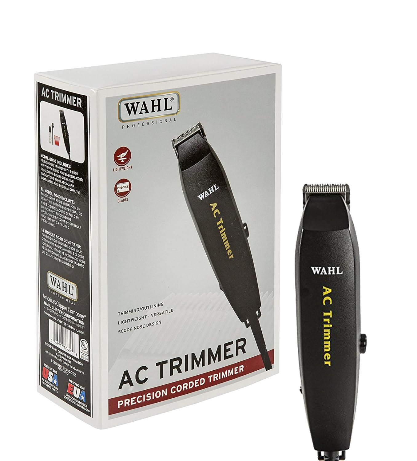 Wahl Professional AC Trimmer Precision Corded Trimmer 8040 High