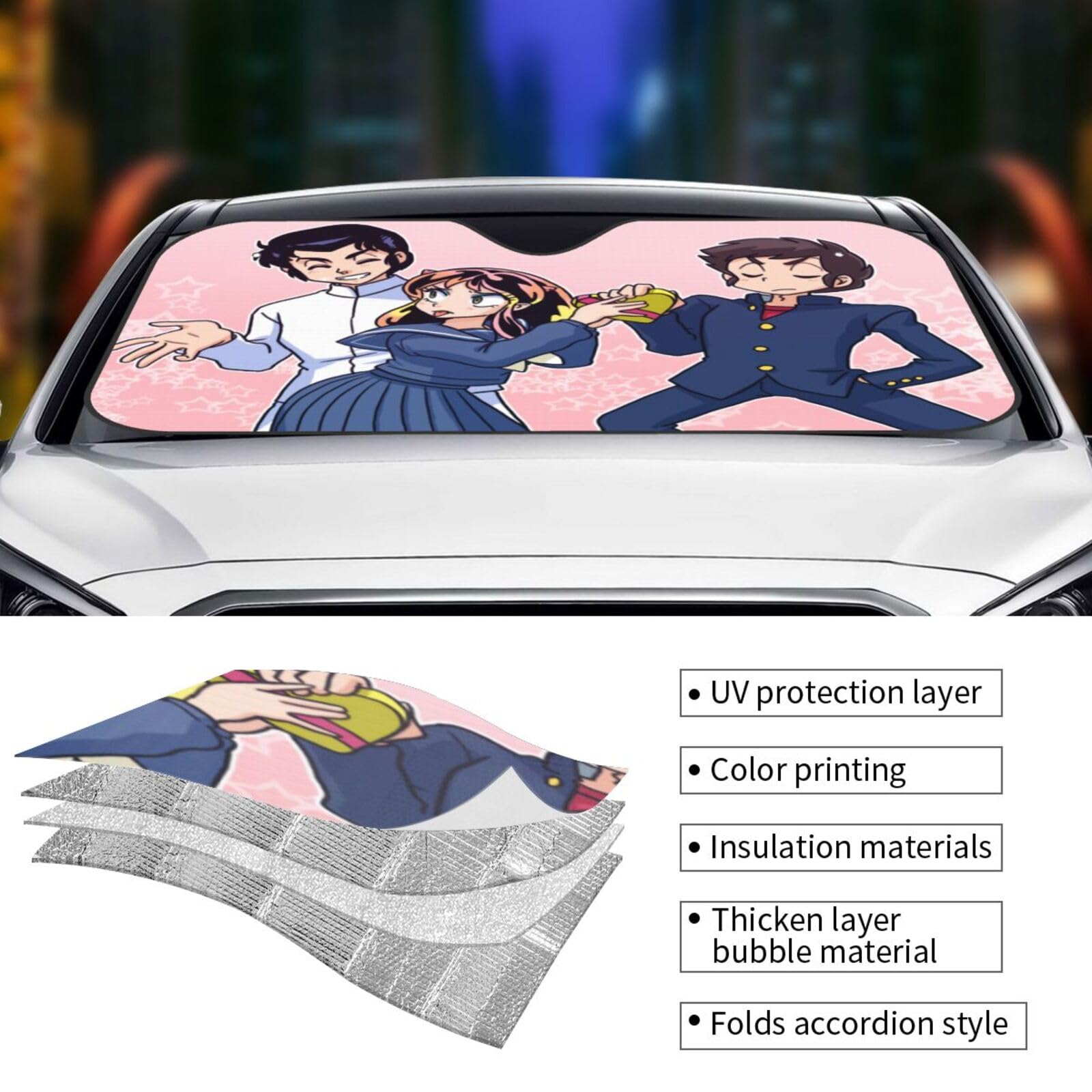 Amazon.co.jp: 諸星あたる 可愛い アニメファッション 車用