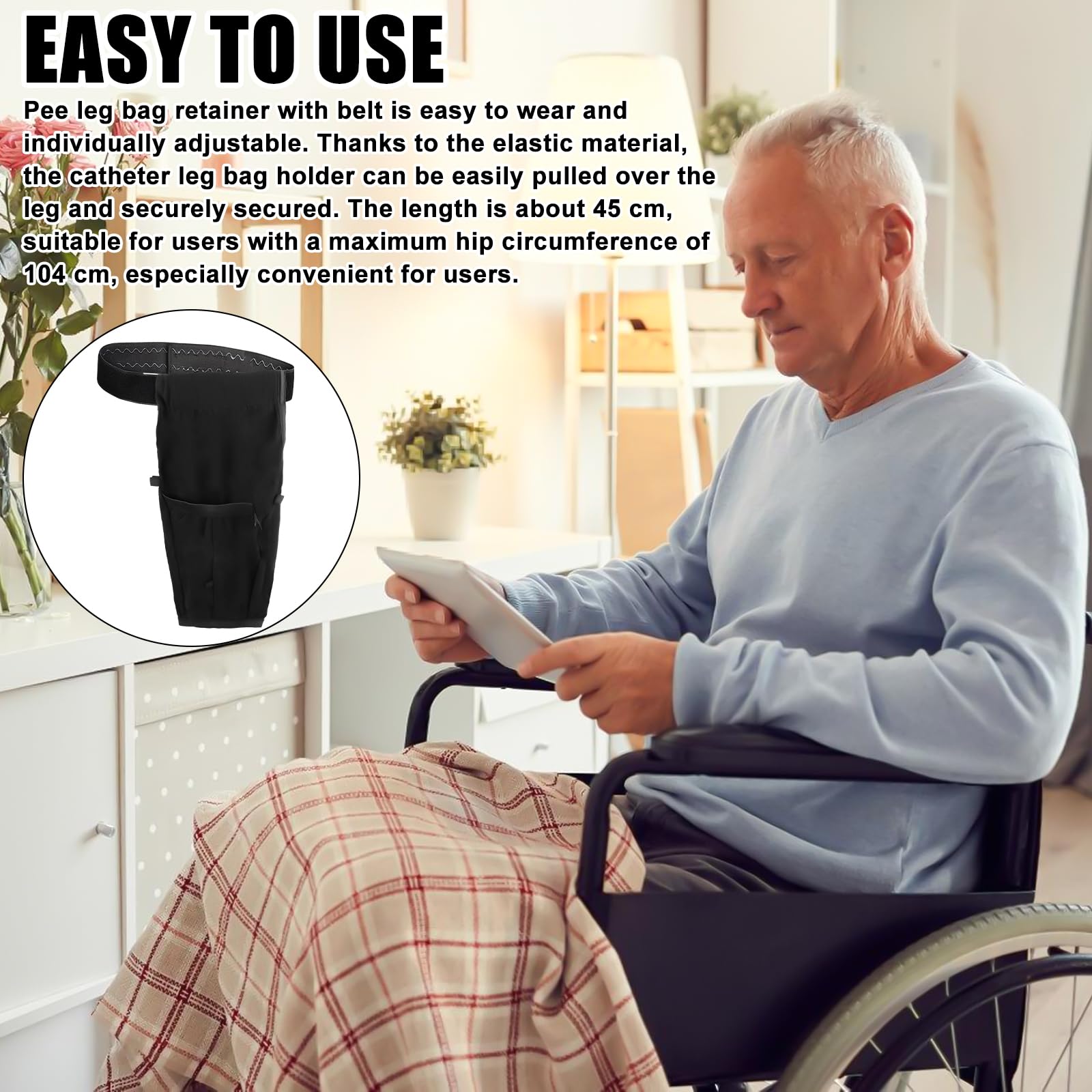 Soporte para bolsas de catéter, soporte para bolsas de catéter con cinturón, soporte para bolsas de orina, cubierta de bolsa de orina, mangas de catéter, soporte para bolsas de drenaje para