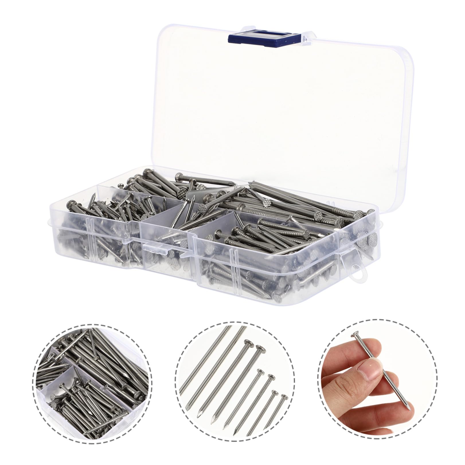 WOONEKY 460 Uds Clavos Extranjeros Clavos De Mampostería Kit Para Colgar Cuadros Clavos Para Colgar Cuadros Kit Surtido De Clavos Para Madera Clavos Pequeños Clavos De Acero
