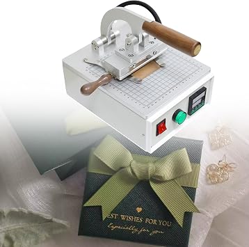 Hot Foil Stamping Machine, 200 W Manual Leather Hot Stamp Embosser, Pu, Pvc, Paper, Wood Embossing Machine, With Double Heating Tubes,110V