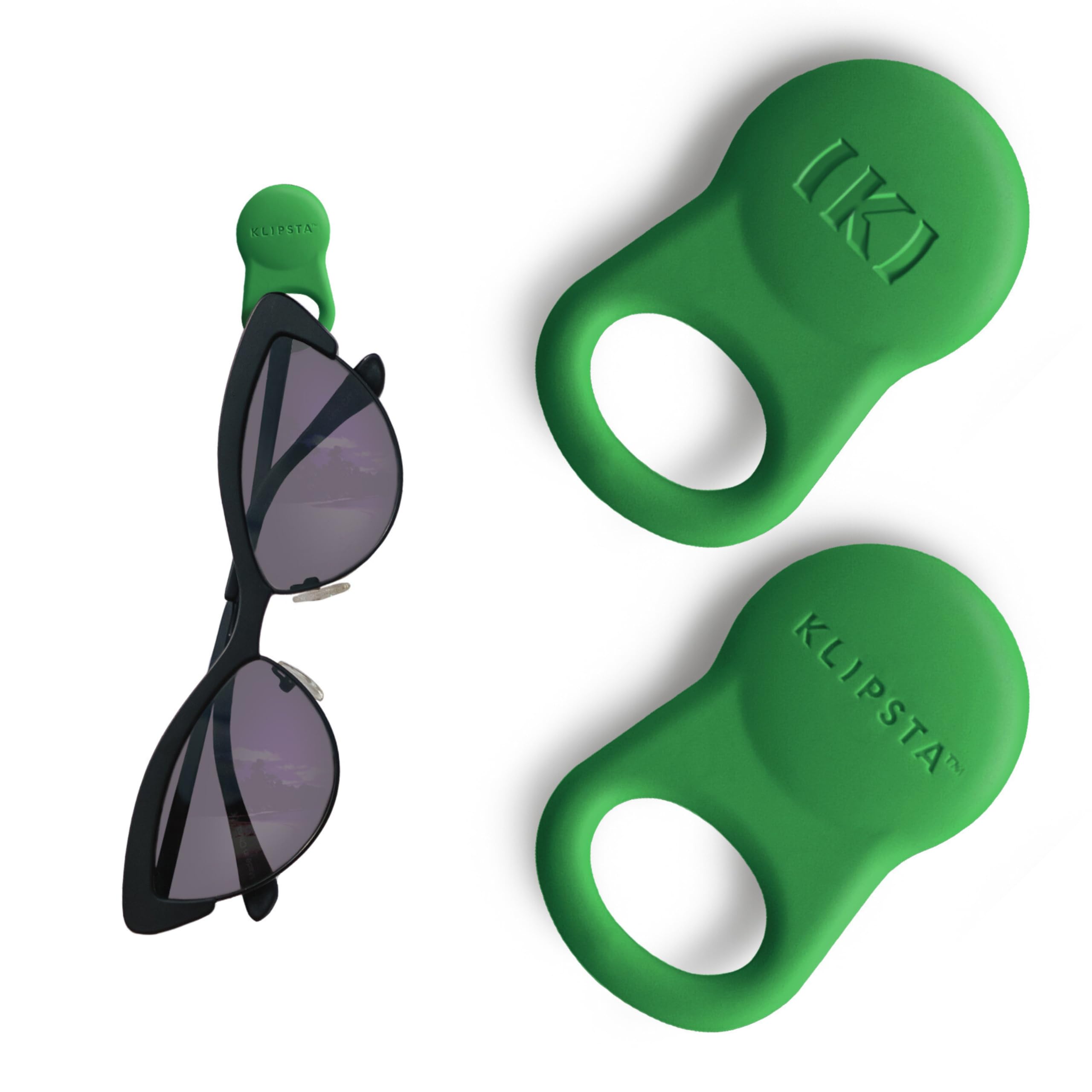 KLIPSTA SPEX Glasses Clips (2-pack) - Magnetic Glasses Holder for Clothes, Eyewear Strap Alternative, ID Badge Holder