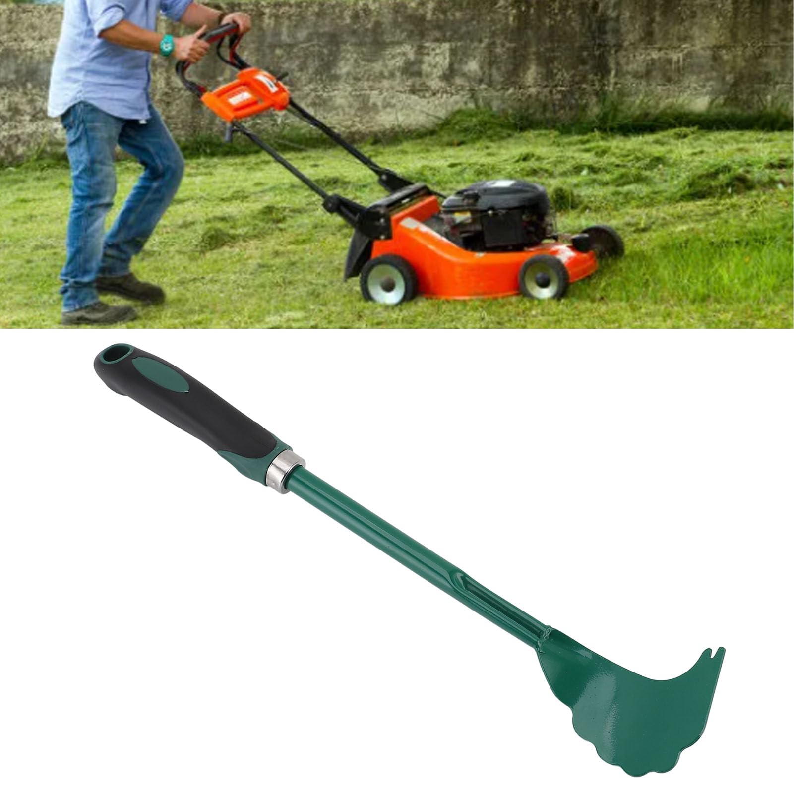 Raschietto per tosaerba resistente, con manico lungo, strumento di pulizia per tosaerba da giardino, ideale per professionisti e uso domestico