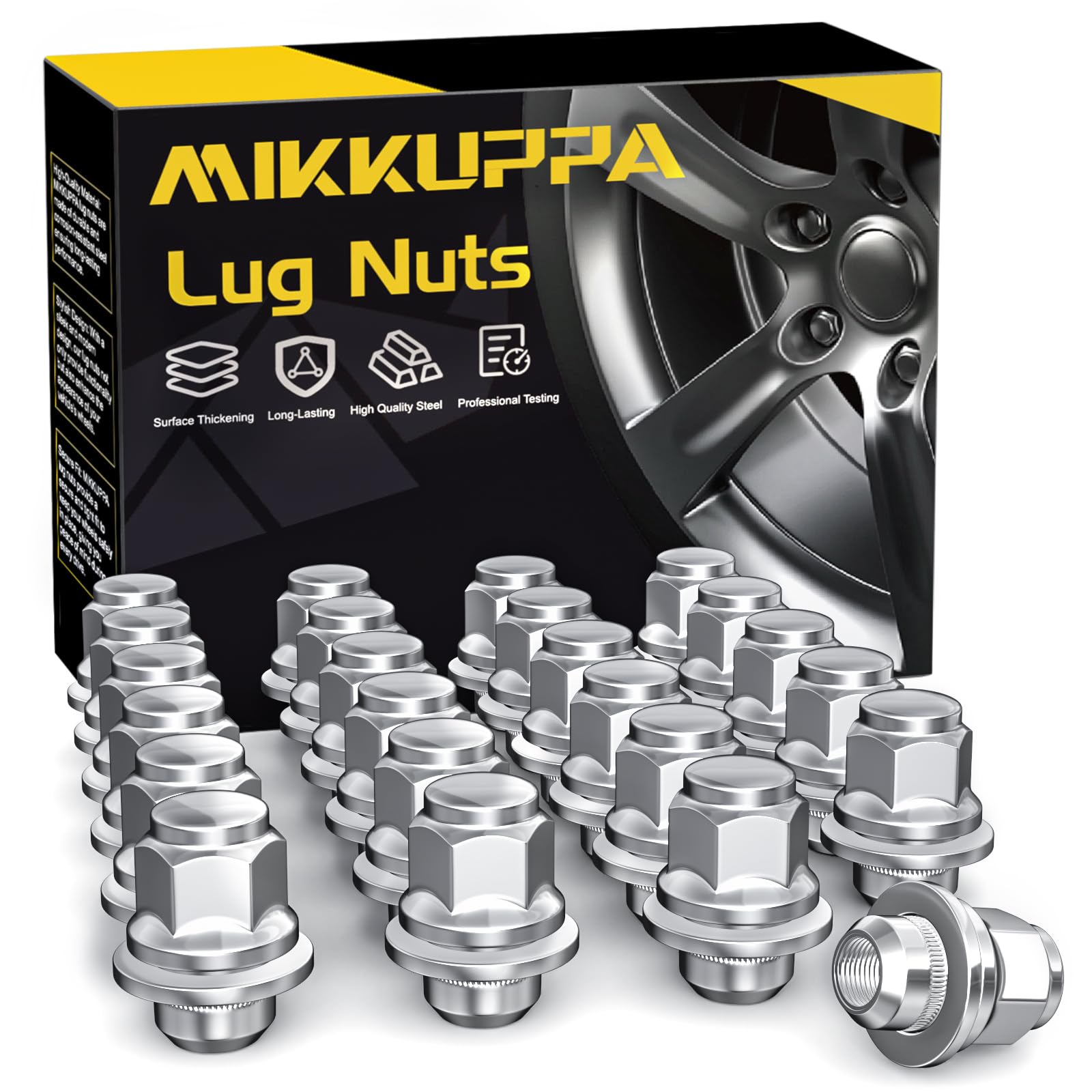 Amazon.com: MIKKUPPA M12x1.5 Lug Nuts Set of 24pcs Hex 13/16