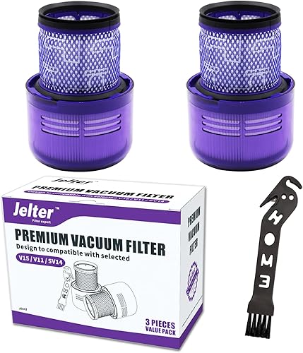 Jelter Paquete de 2 filtros V11 compatibles con Dyson V11 poste, filtros hepa, piezas de repuesto V11, controlador de torque V11, filtros de
