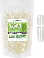 Vista 10 de XPRS Nutra Size 2 Empty Capsules - 5000 Clear Empty Vegan - Vegetarian DIY Vegetable Capsule Filling - Veggie Pill Capsules Pills