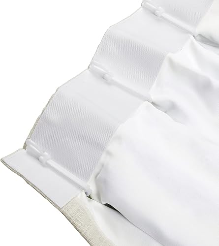Miniatura 3 de Drapifytex Cortinas plisadas de 64 pulgadas de ancho y 84 pulgadas de largo para dormitorio, cortinas de lino sintético con textura marfil para sala