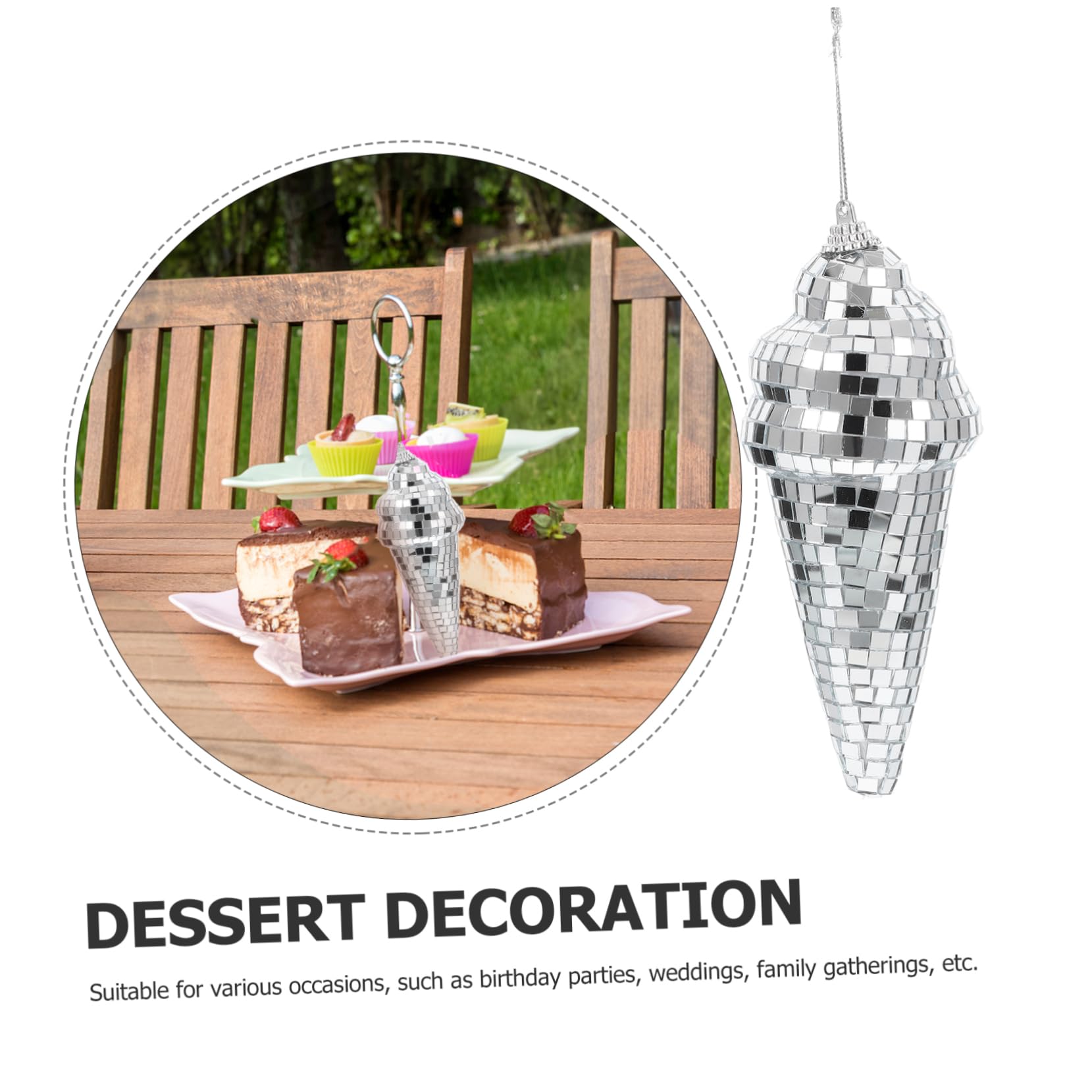 Cabilock Lot De 4 Décorations De Fête en Forme De Glace pour Discothèque