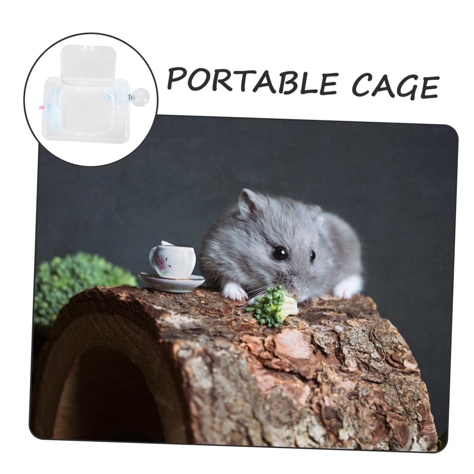 HANABASS 4piezas Transportín para Hámster y Pequeñas Mascotas Jaula Portátil Transparente Resistente y Multifuncional para Viajes para Cobayas y Chinchillas Diseño Práctico y