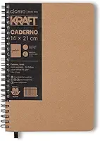 Caderno Kraft Pontado, Cicero, 8836, Bege, 14x21 (Médio)