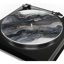 Marble Turntable Mat for Turntable Reduces Noise Slipmat for Music Lovers Anti Static Record Player Mat for Home Decor 12inch Slipmats for Vinyl Gift for Music Lovers
