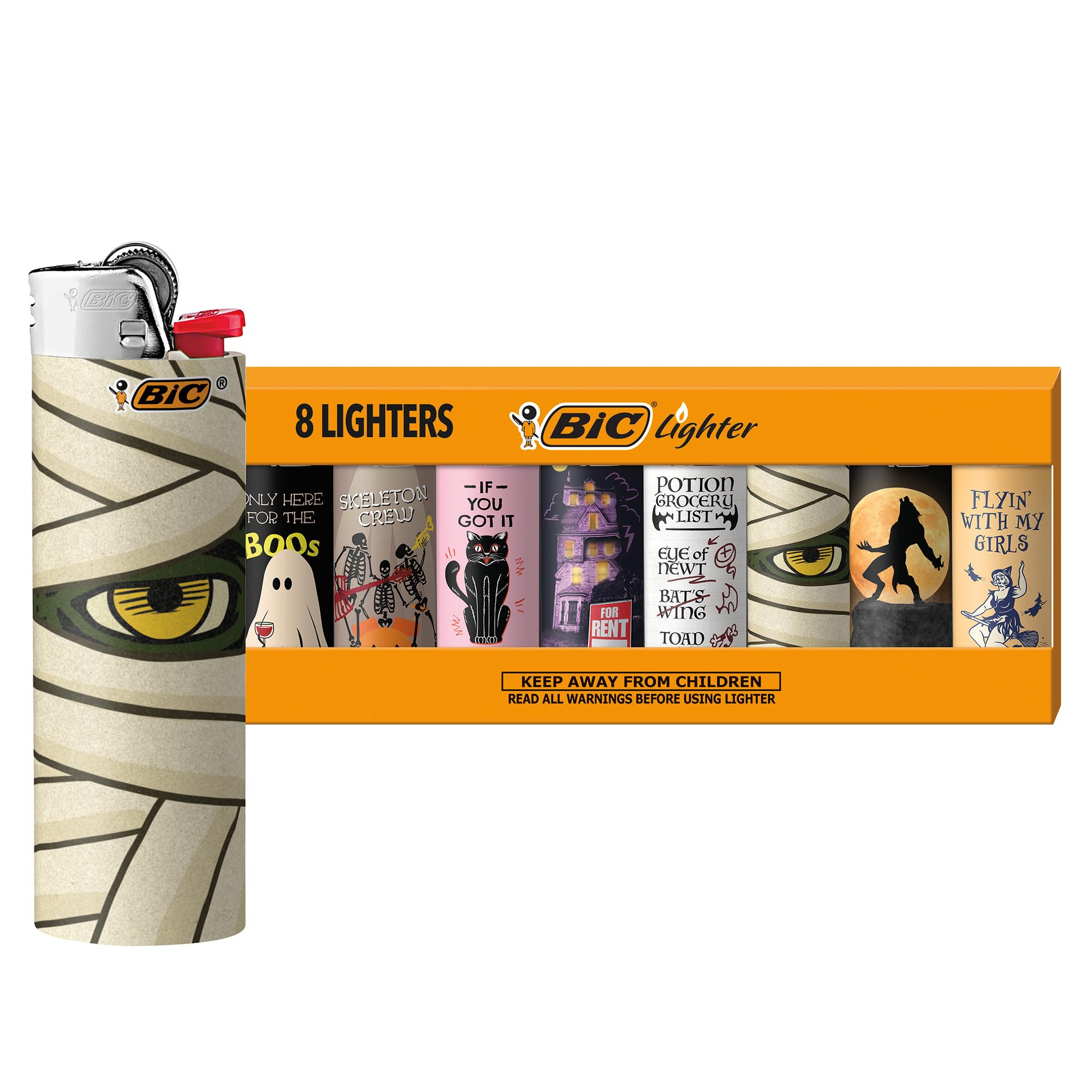 【オマケ付き】 Lighters セット Amazon.com: BIC Maxi Pocket Lighter, Special Edition Spooky Series