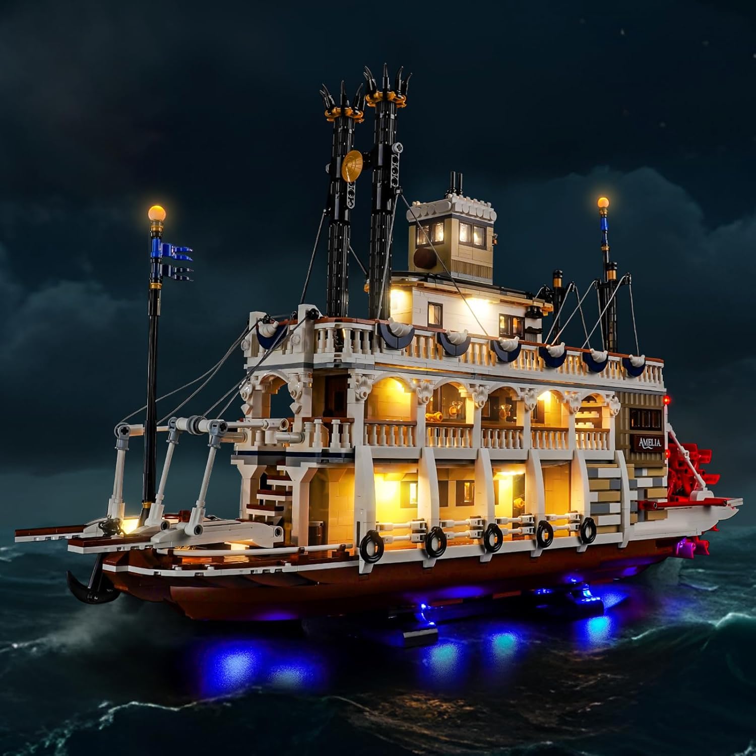 LED Lighting Compatible with Lego River Steamboat 21356, Light Kit Compatible with Lego Ideas 21356, NOT Included The Model Set - JUST Lights