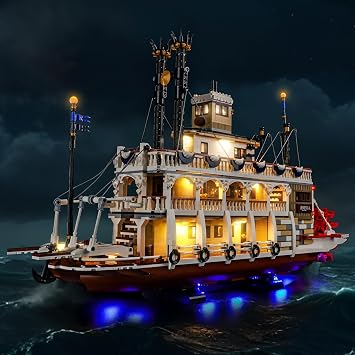 LED Lighting Compatible with Lego River Steamboat 21356, Light Kit Compatible with Lego Ideas 21356, NOT Included The Model Set - JUST Lights