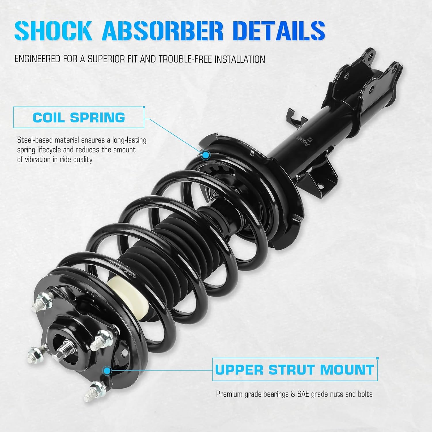 Front Struts w/Coil Spring & Sway Bar Links for 2005-2012 Ford Escape / 2005-2011 Mazda Tribute (Exc. 2007) / 2005-2011 Mercury Mariner, Shock Absorber Assembly Replace 171593 171594 K80296