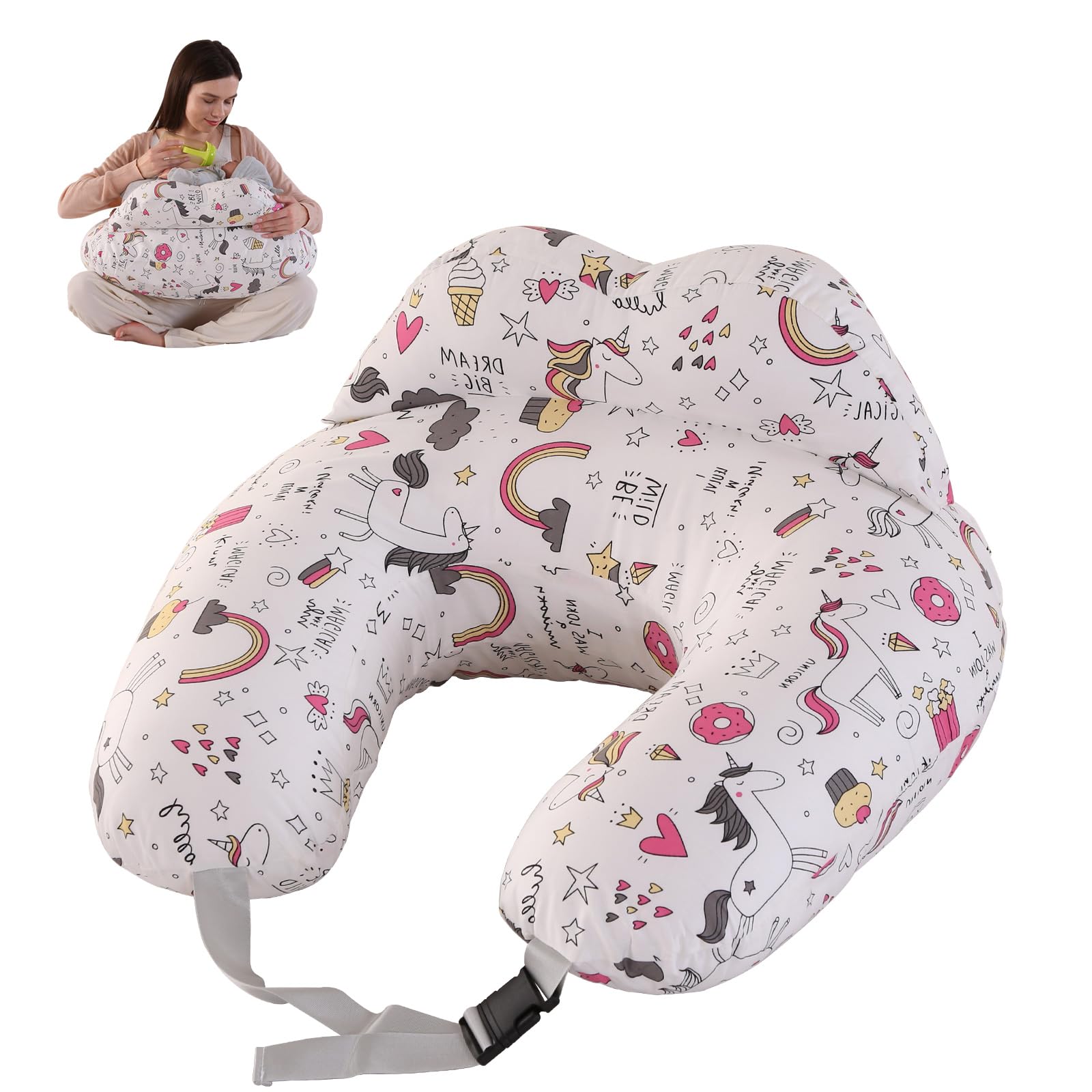 Cuscino Allattamento Multifunzione | Supporto Allattamento Seno E Biberon | Cintura Regolabile E Sicura - Foto 8