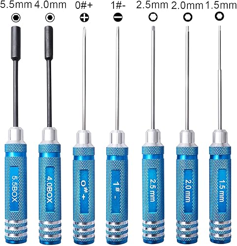 Miniatura 2 de Kit de tornillos RC, destornilladores de tuercas hexagonales, alicates, llave, soporte de trabajo de coche RC de aluminio para Traxxas Arrma Axial