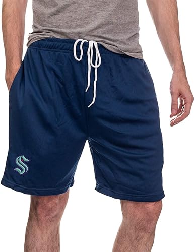 Calhoun NHL - Pantalones cortos de malla de aire con logotipo del equipo para hombre