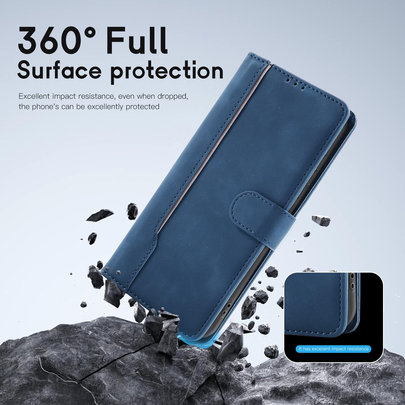 SineOrdo Custodia A Libro Per Xiaomi POCO F6 5G, Copertina In Similpelle Con Portafoglio E Supporto, Nera