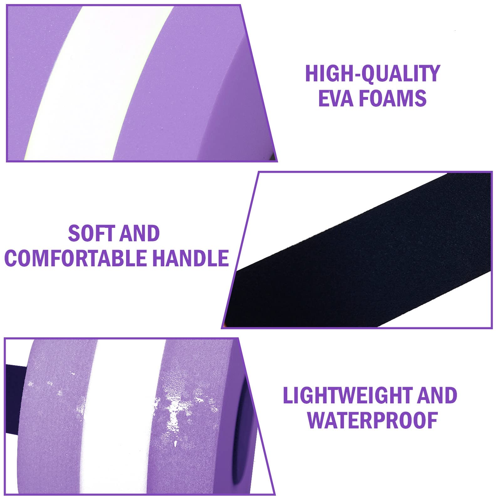 Timoo Aquatic Dumbells Set of 2 Water Dumbbells for Water Aerobics Water Weights for Pool Exercise Set High-Density EVA-Foam Pool Dumbbells, Cyan