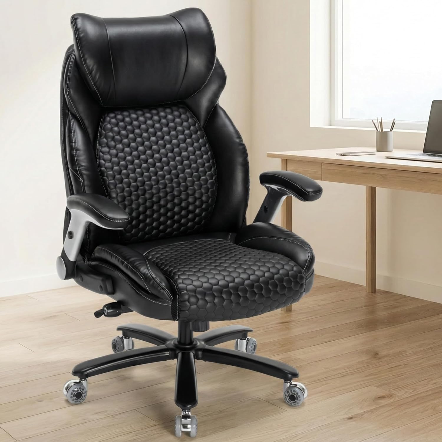 Big and Tall Office Chair PU Leather Swivel product image