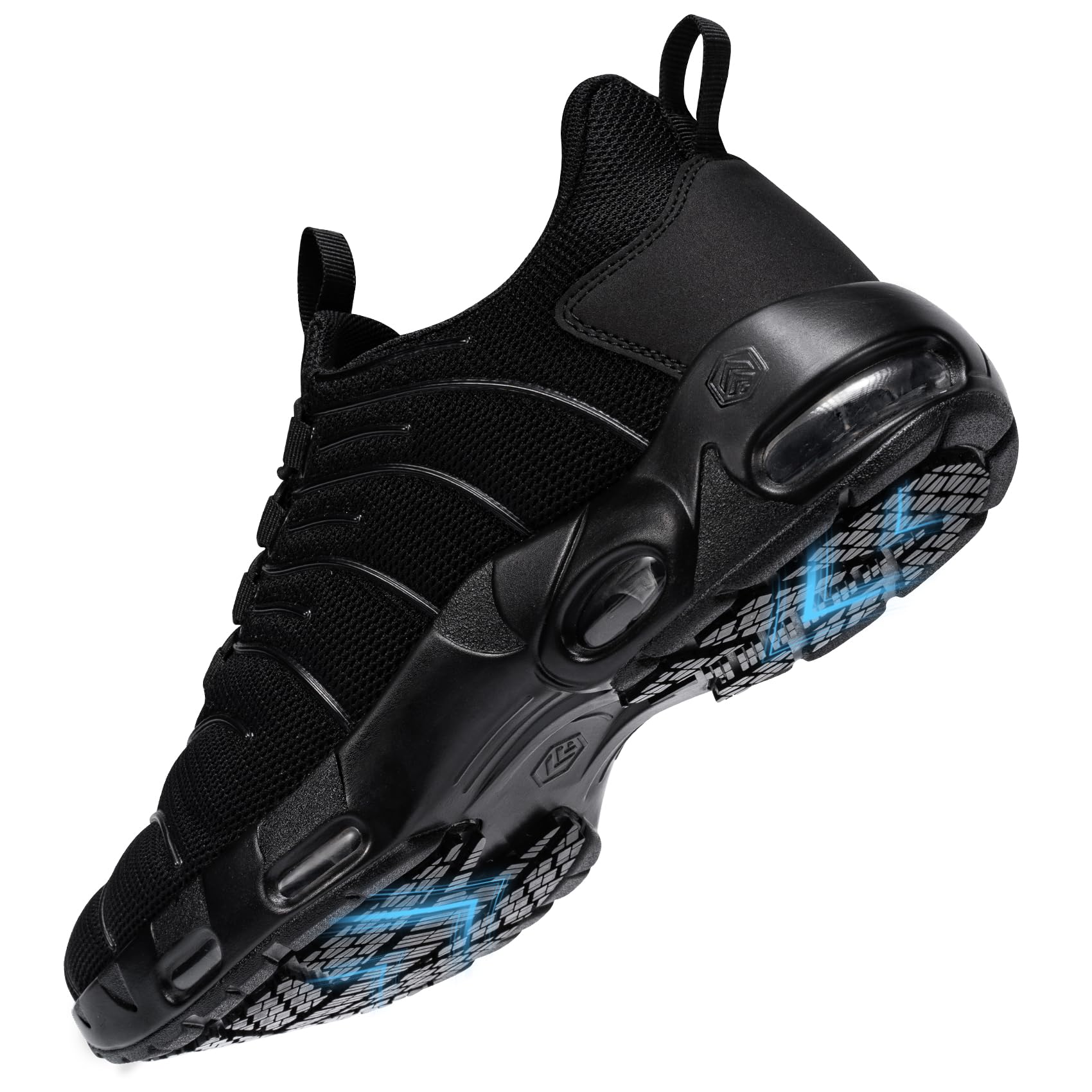 LARNMERN Zapatos Cocina Hombre Anti-Deslizante Zapatillas Zapatos de Trabajo Calzado Chef Hostelería Sin Cabeza de Acero (Negro,42)