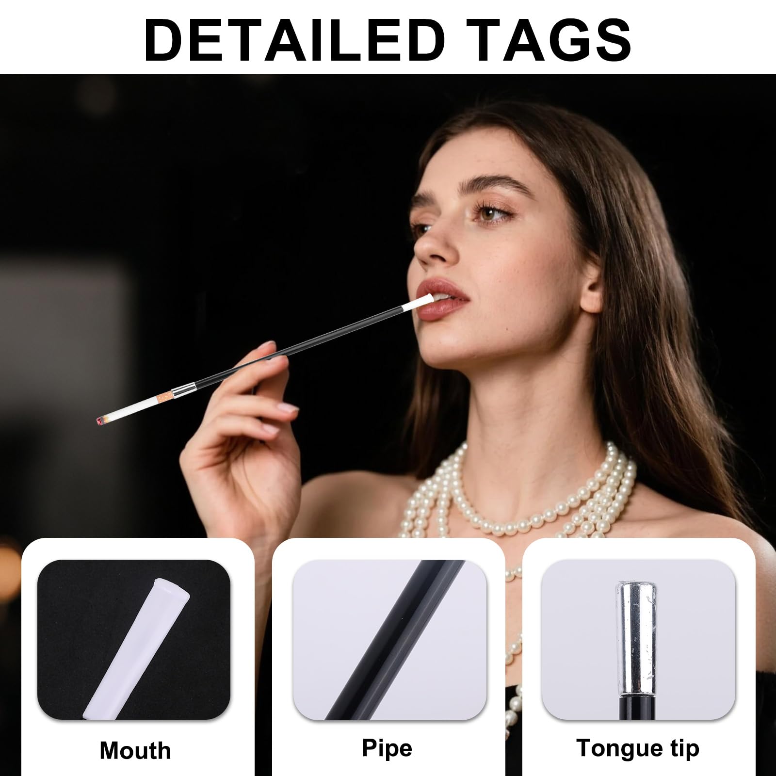 3 Long Cigarette Props & 6 Fake Cigarettes - Image 4